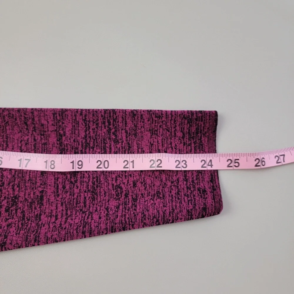 Misook Magenta Black Knit Cardigan Long‎ Sleeve Open Front Striped